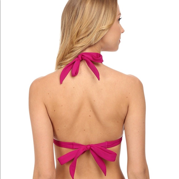 NWT Prana Lahari Halter Swim Top in Fuchsia Panama - Picture 4 of 8